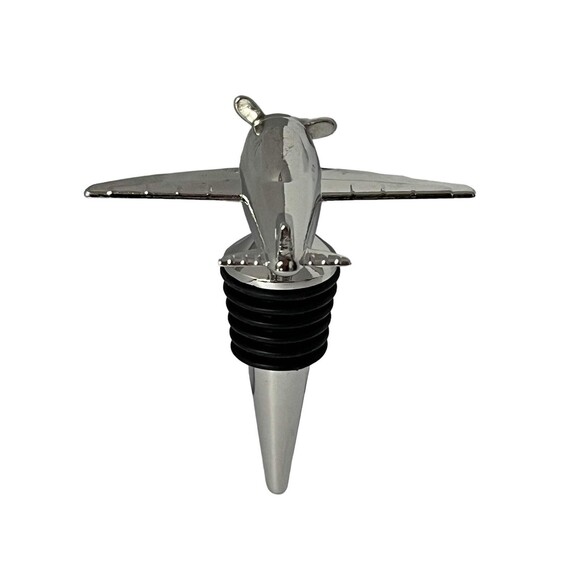 Airplane Wine Stopper - Preserve Freshness in Style - Unique Metal Bottle Sea... - Picture 4 of 5